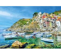 PuzzlEscapes 'Riomaggiore, Cinque Terre' 1000 Piece | Great British Jigsaws | Small Batch Made | Sustainable Jigsaw Puzzles