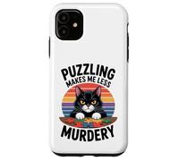 Puzzling Makes Me Less Murdery Funny Puzzle Men Women Case for iPhone 11