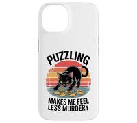 Puzzling Makes Me Less Murdery Funny Puzzle Men Women Case for iPhone 14