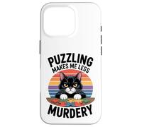 Puzzling Makes Me Less Murdery Funny Puzzle Men Women Case for iPhone 16 Pro