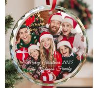 Puzzlo Personalised Christmas Bauble with Photo for Family