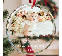 Puzzlo Personalised First Christmas Bauble, Xmas Baubles Decorations