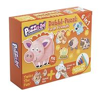 Puzzly-Do! Farm Friends: 6 Cute Farm Animal Jigsaw Puzzles For Children Aged 3+. Flip Them Over To Colour Them In. 10 Felt Tip Pens Included.