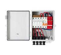 PV Combiner Box 4 String 6 IP65 Waterproof Lightning Protection Circuit Breaker for On/Off Grid Solar Panel System,High Stability(4 String)
