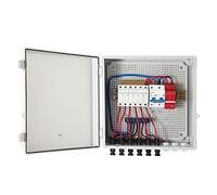 PV Combiner Box 4 String 6 IP65 Waterproof Lightning Protection Circuit Breaker for On/Off Grid Solar Panel System,High Stability(6 String)