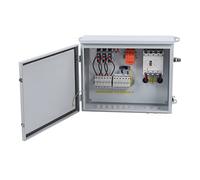 PV Combiner Box 6 String Solar Combiner Box with 125A Circuit Breaker 15A 1000V for Photovoltaic Grid Connected and Off Grid Solar Power Generation Systems