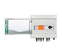 PV Combiner Box,Solar Distribution Combiner Box with 32A Photovoltaic Isolation Switch Circuit Breaker 40KA Lightning Arrester 15A Fuse,2 in 1 Out DC1000V Combiner Box for Grid Solar Panel System