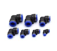 PV Degree Elbow Pneumatic Quick Fitting Plastic 4mm 6mm 8mm 10mm Air Parts Pipe Push in Water Quick Connector Slip Lock 2 Way(PV-12mm)