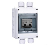 PV Disconnect Box DC1000V Solar Isolator Switch with 2 Pole Circuit Breaker for Photovoltaic and Wind Power Applications Rated Current 6A 125A (10A)