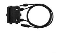 PV Module Junction Box 180W-300W with 1m Cable and 12AWG Wire, IP67 Waterproof Solar Panel Connector Accessory for Off-Grid Systems, Black