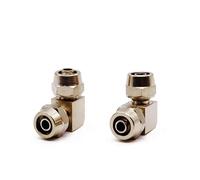 PV PE PU Copper Nickel Pneumatic Air Quick Connector T/L Type OD 4 6 8 10 12MM for Hose Tube Fast Joint Connection 10Pcs(PU4)
