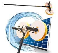 PV Solar Panel Cleaning Kit, 7.5m/24ft Water Fed Pole, Lithium Battery, Outdoor Window Cleaner Brush
