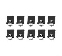PV Solar Panel Mounting End Clamp and Medium Clamp Set, Black Aluminum Alloy AL6005-T5 with SUS304 Stainless Steel Screws, Fits 40mm and 45mm Thick Modules for(10X 45mm End Clamps)