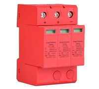 PV Surge Protection DC, 3P Surge Arrester Surge Protection Device Lightning Protection, 35 mm DIN Rail Mounting, 1000 V 20 K/40 KA (3p40ka)