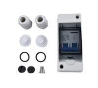 PV System DC Combiner Box with Circuit Breaker Switch IP65 Enclosure Junction Box and M20 Cable Gland Compatibility (40a)