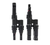 PV Y T Branch Adapter Solars Panel Cables Connector With 4mm2 1000V 30A Solar Cable For Pv Combiner Box 2 In 1 Out(2T)