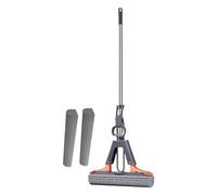 PVA Sponge Mop Floor Roller Mop PVA Sponge Squeeze Mop for Cleaning Absorbent Cleaning Mop for Hardwood Tile Marble with 2 x T Refills