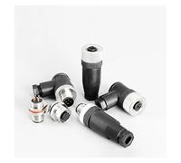 PVASROQWM M12 4/5/8/12Pin Flange Seat Aviation Plug Sensor Connector - Waterproof Male & Female Screw Threaded Coupling(M12-female 4pin,10 PCS)