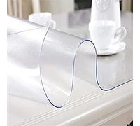 PVC 1mm Clear/Frosted Table Pad Desk Protector Cover, Soft-Texture Tablecloth Deskt Mat for Home Office, Waterproof and Easy Clean (120x70cm,Frosted)