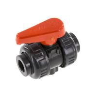 PVC 2-way Ball Valve True Union 16 mm Socket FKM