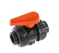 PVC 2-way Ball Valve True Union 20 mm Socket EPDM