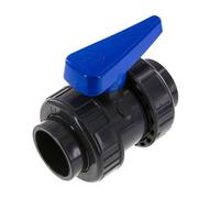 PVC 2-way Ball Valve True Union 50 mm Socket EPDM PE Ball Seal