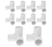 PVC 3 Way Elbow Fitting 1/2 Inch White 10pcs Connector