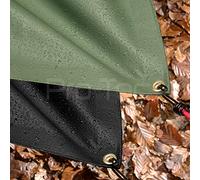 PVC 600gsm Extra Heavy Duty Green Tarpaulin Waterproof Ground Cover Thick Lorry Tarp Sheet Black 12ft X 12ft (3.6m x 3.6m)