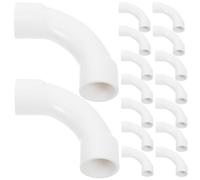 PVC 90 Degree Sweep Elbow Pipe Fitting 25pcs White