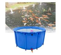 PVC Above Ground Fish Pond, 2x1.2m Round Garden Pool, Thickened Framed Outdoor Fish Farming Tank for Aquatic Life, Durable Water Feature for Backyard