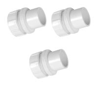PVC Access Plug, 32mm Solvent Weld Waste Pipe Fitting, White, 3-Pack