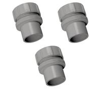 PVC Access Plug, 40mm, Solvent Weld Waste Pipe Fitting, Grey, Pack of 3
