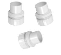 PVC Access Plug, 40mm Solvent Weld Waste Pipe Fitting, White, Pack of 3