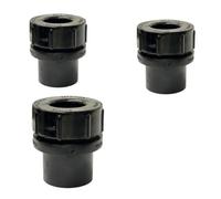 PVC Access Plug, 50mm, Solvent Weld Waste Pipe Fitting, Black, Pack of 3