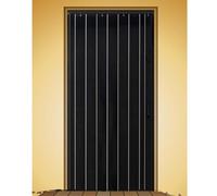PVC Accordion Door - Woodgrain Finish 78x80in Folding Sliding Door for Bathroom Living Room Laundry Room Space-Saving Concertina Room Divider