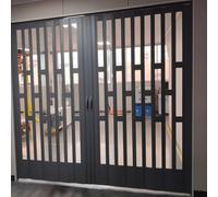 PVC Accordion Folding Door for ClosetEasy Install BiFold Door with Handle SpaceSaving Design (208x178cm / 82x70in) Ideal for Home & Office Use