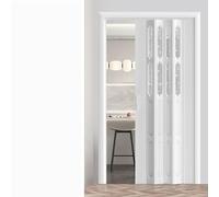 PVC Accordion Folding Door with Aluminum Alloy Track, Space-Saving Solution for Bedroom, Kitchen, Laundry, Bathroom