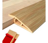 PVC Adhesive Threshold Bar, Vinyl Height Adjustment Profiles, Threshold Level for Threshold Height, Threshold Ramp (Wood Colour, 5 mm ~ 10 mm (H) 2 m (L))