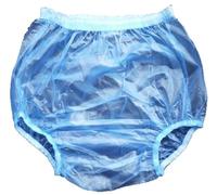 PVC Adult Pull on Plastic Pants,Reusable Nappies,Plastic Diaper Pants Cover,Wound Sealing Waterproof Pants,Rubber Incontinence Knickers, Anti-Side Leakage Safety Pants for Women D,XXL