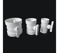 PVC Air Volume Regulation Valve for Duct Systems, Manual Control for Efficient Airflow Management (180mm)