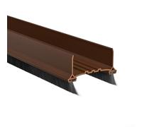 PVC and felt door bottom sealing strip that blocks dust, air, and noise infiltration, fits door gaps between 0 3 and 1 5 cm, for various door types (brown)