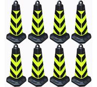 PVC and Rubber Traffic Cone | Multiple Sizes,4/8 Pcs, Traffic Road Parking: Control(8a,72x40x40cm)