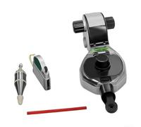 PVC Automatic Scribing Tool Quick Wind Handle Black White(3meter) | for hd level bubble, precise horizontal alignment, quick measurement, 21cm body, black and white color