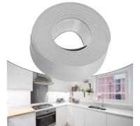 PVC Ba Seal Tape Waterproof Batub Seali Strip for Baroom, Shower Caulk Tape and Toilet Ed Seal, Kitchen Counter Gap Filler and Sink Waterproof Strip, 3.2m x 3.8cm White(ay)