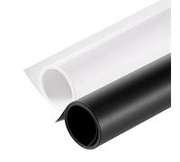 PVC Backdrop 60x130cm 2pcs Background Photography Waterproof for Photo Video Studio Shooting Adverts Streaming Media Jewelry Cosmetics Still Life Shots - Black, White