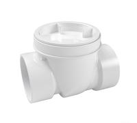 PVC Backwater Valve DN40 DN50 DN80 Anti-Backflow Drain Fitting for Sewage Prevention in Domestic Commercial Industrial Systems White(1-1/2 inch)
