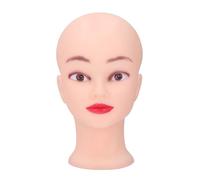 PVC Bald Mannequin Head Makeup Wig Hat Display Model Head for Practice Massage Hairdressing Wigs