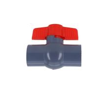 PVC Ball Valve, 20/25/32/40/50mm Socket Water Supply Pipe Fitting for Liquid Flow Control