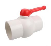 PVC Ball Valve 90mm 3 Inch Plastic Joint Water Control Lever Valve for Household Tank Pipe Fitting Red(110pvc-4 inches)