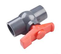 PVC Ball Valve for Water Supply Pipes - Sliding Socket Type, Bond Connection, 20/25/32/40/50 mm Sizes, Red or Gray, Unibody Construction(25mm)